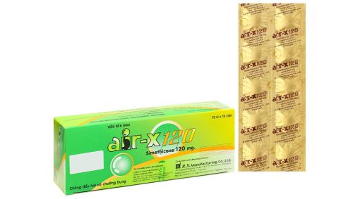 Viên nhai Aix-X 120 chống đầy hơi,chướng bụng(Hộp 10 vỉ x 10 viên) - Hình ảnh 2