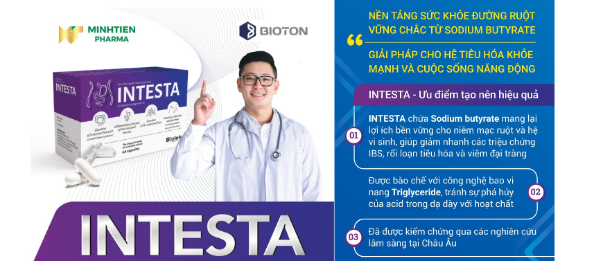 Intesta Hỗ trợ điều trị viêm đại tràng và hội chứng ruột kích thích