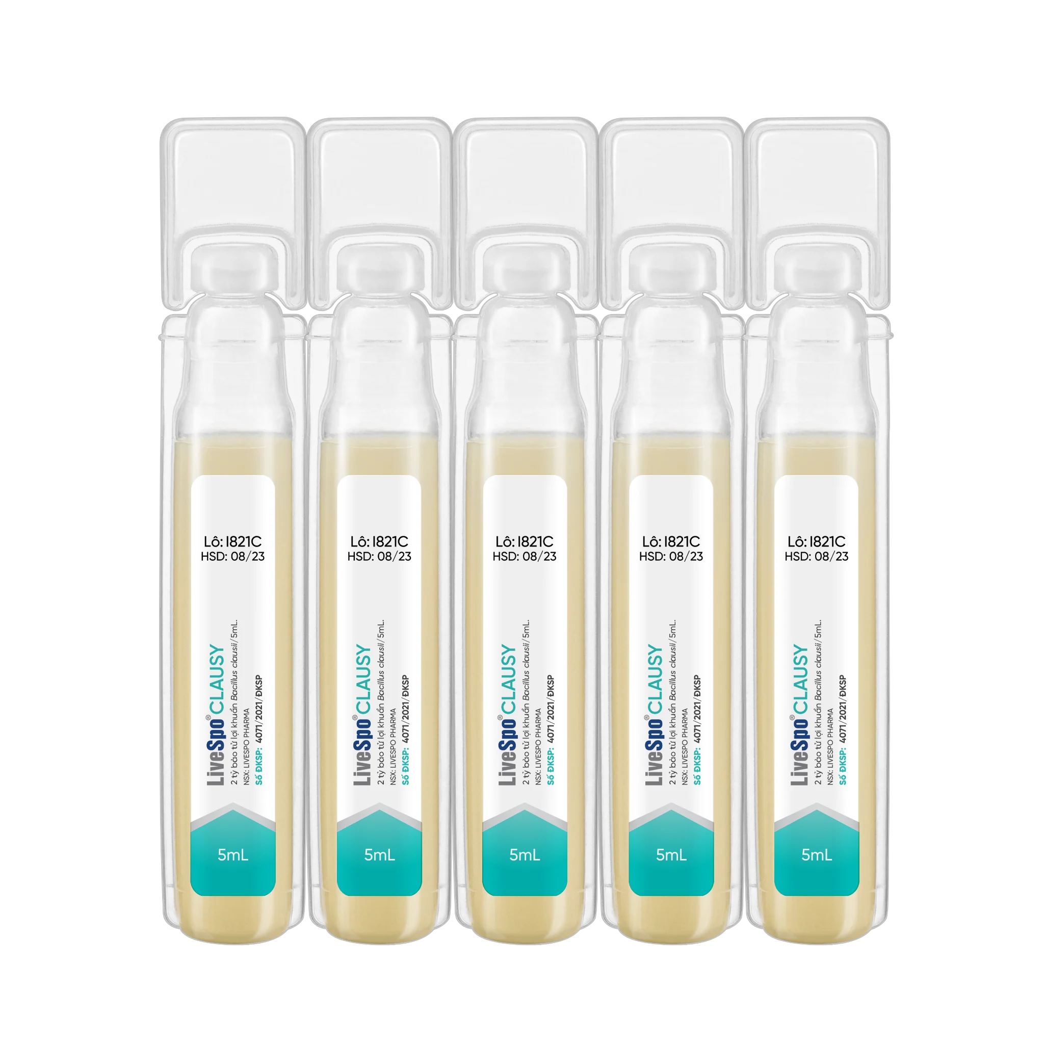 LiveSpo Clausy - Bào tử lợi khuẩn giúp giảm rối loạn tiêu hóa, cân bằng hệ vi sinh đường ruột - Hộp 10 ống x 5ml - Hình ảnh 2